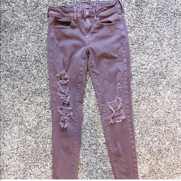 AMERICAN EAGLE DISTRESSED JEGGINGS - Picture 1 of 5